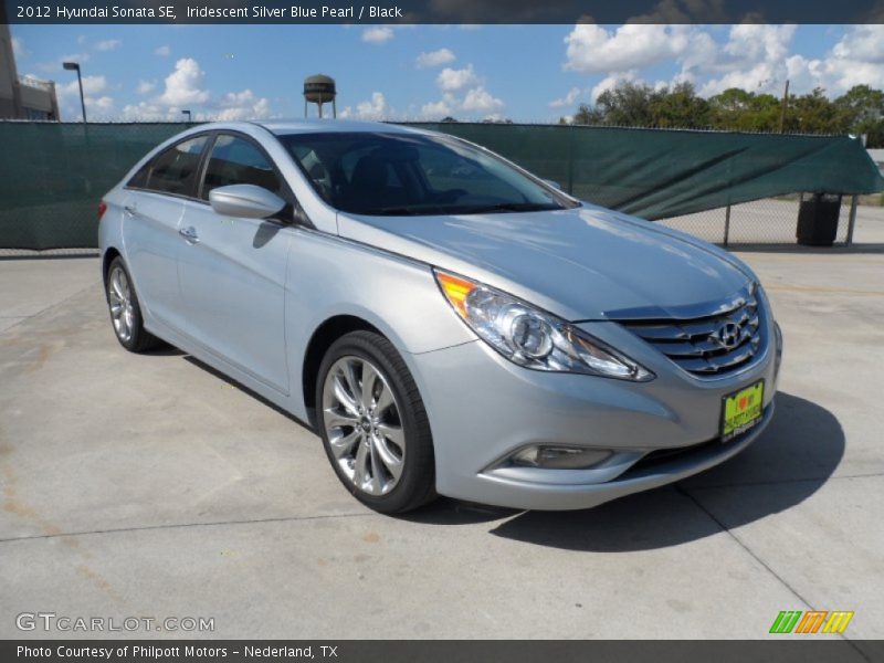 Iridescent Silver Blue Pearl / Black 2012 Hyundai Sonata SE