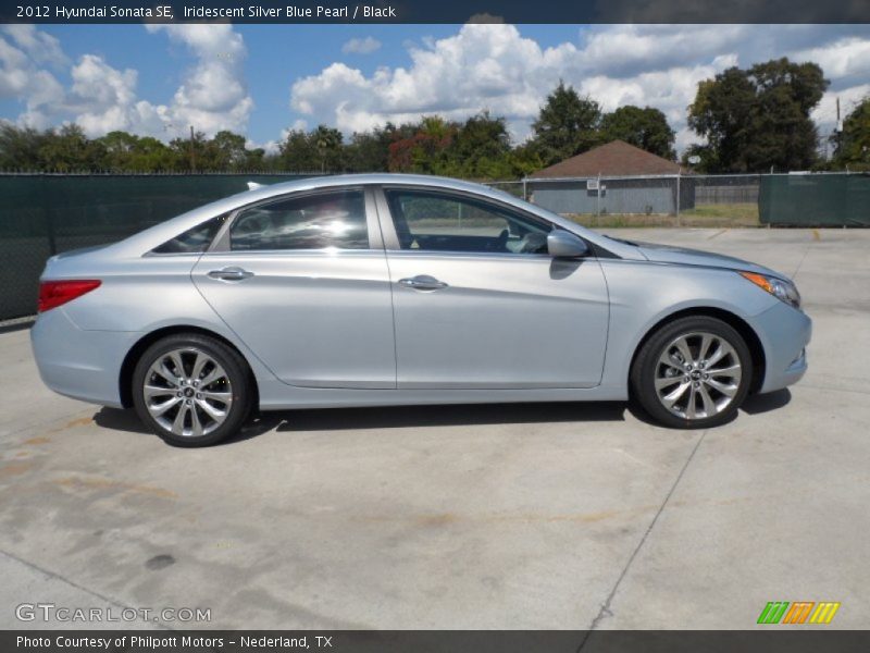 Iridescent Silver Blue Pearl / Black 2012 Hyundai Sonata SE