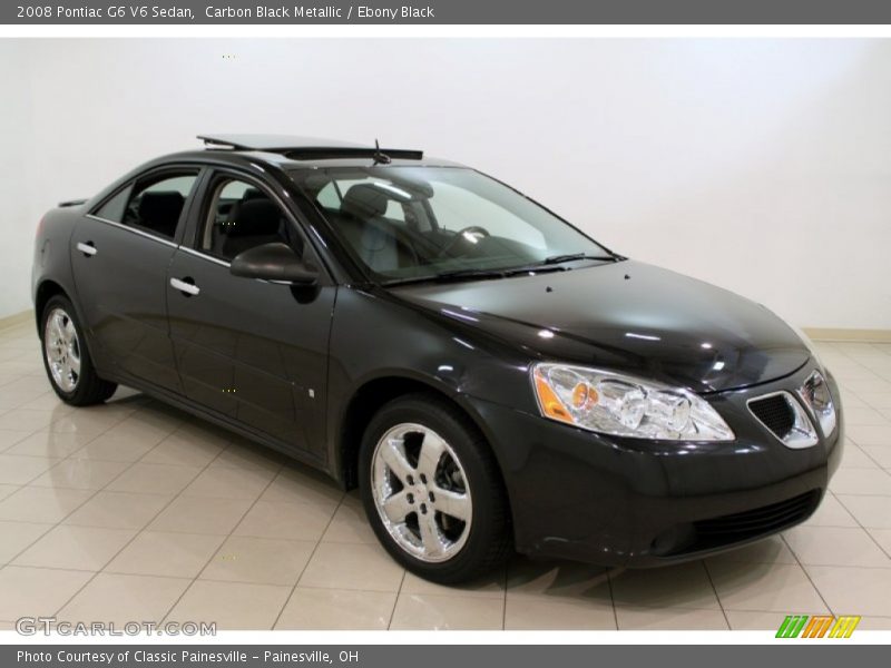 Carbon Black Metallic / Ebony Black 2008 Pontiac G6 V6 Sedan