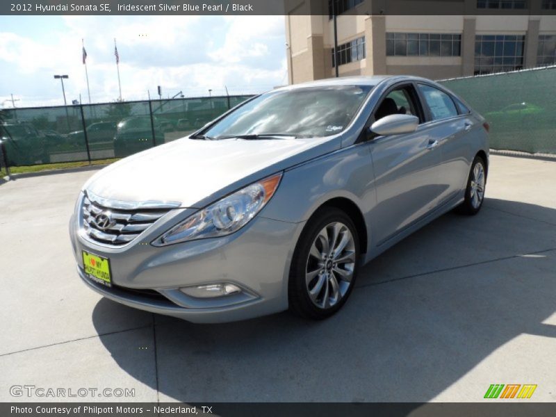 Iridescent Silver Blue Pearl / Black 2012 Hyundai Sonata SE