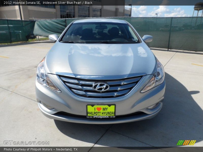 Iridescent Silver Blue Pearl / Black 2012 Hyundai Sonata SE