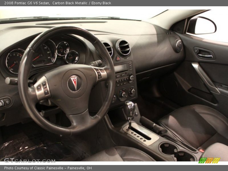 Carbon Black Metallic / Ebony Black 2008 Pontiac G6 V6 Sedan