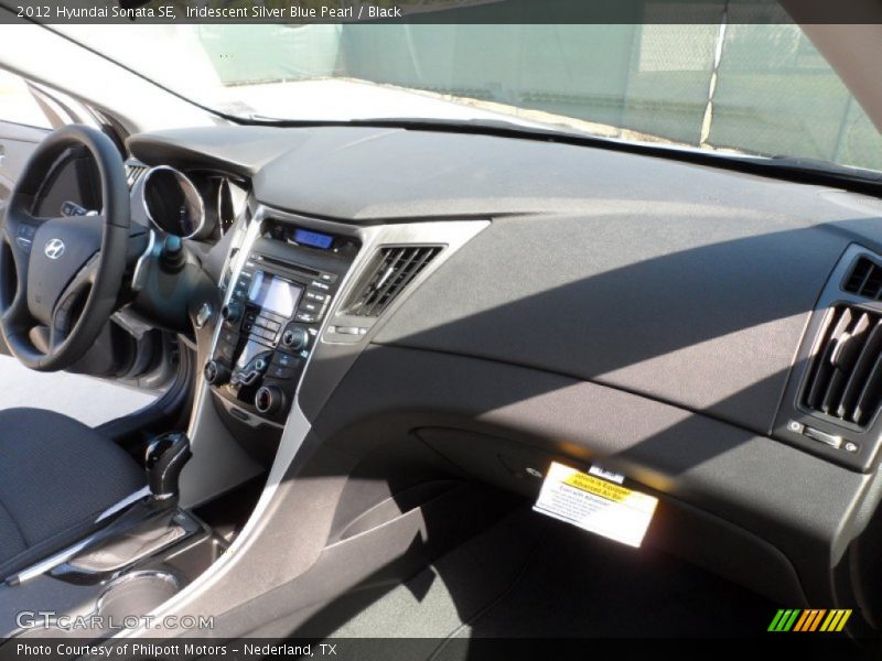Iridescent Silver Blue Pearl / Black 2012 Hyundai Sonata SE