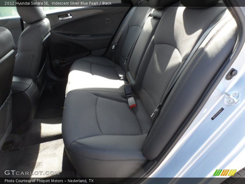 Iridescent Silver Blue Pearl / Black 2012 Hyundai Sonata SE