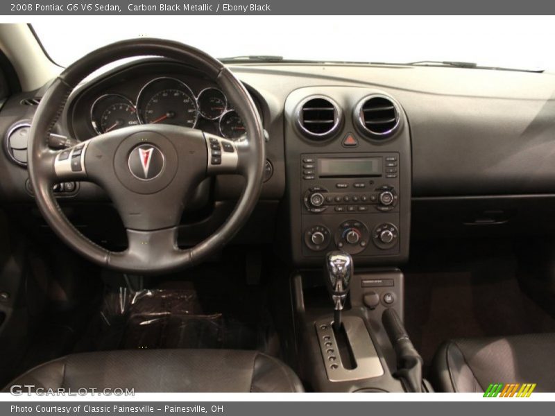 Carbon Black Metallic / Ebony Black 2008 Pontiac G6 V6 Sedan