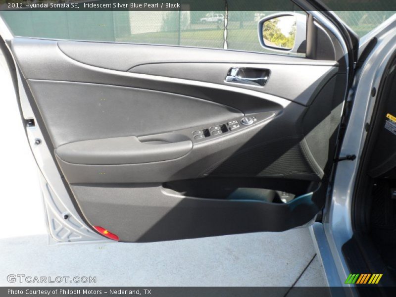Iridescent Silver Blue Pearl / Black 2012 Hyundai Sonata SE
