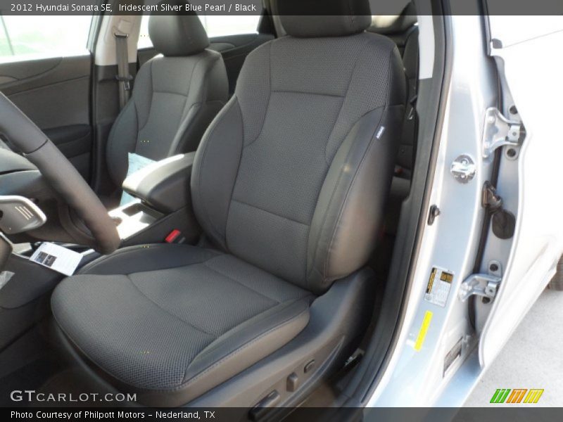 Iridescent Silver Blue Pearl / Black 2012 Hyundai Sonata SE