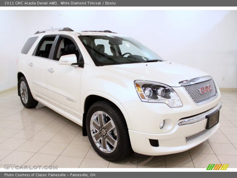 White Diamond Tintcoat / Ebony 2011 GMC Acadia Denali AWD