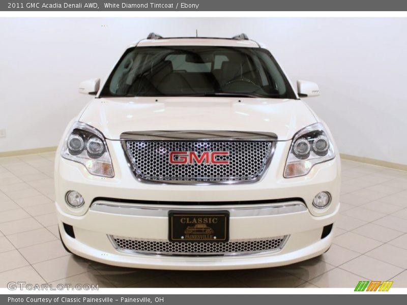 White Diamond Tintcoat / Ebony 2011 GMC Acadia Denali AWD