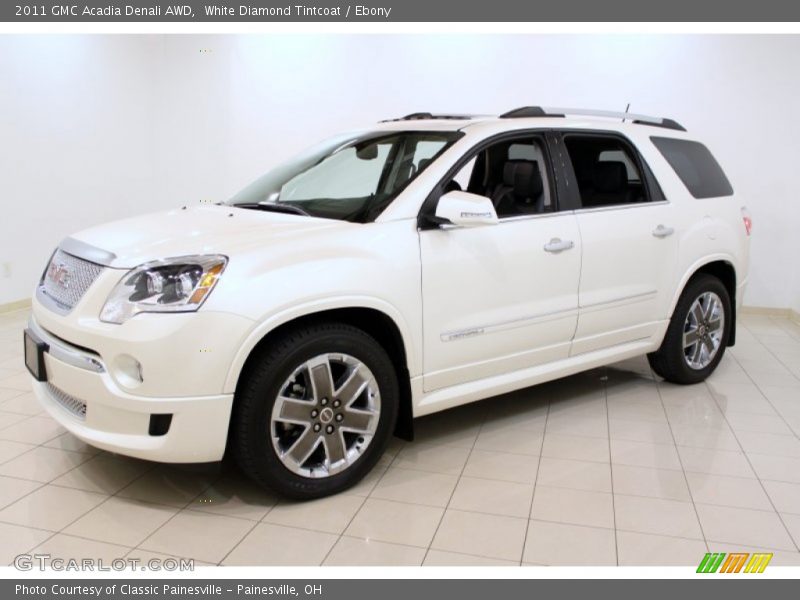 White Diamond Tintcoat / Ebony 2011 GMC Acadia Denali AWD