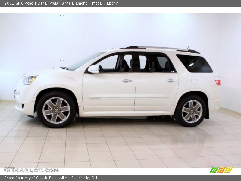 White Diamond Tintcoat / Ebony 2011 GMC Acadia Denali AWD