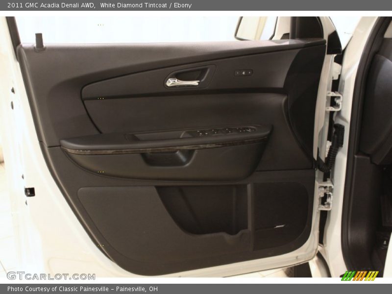 White Diamond Tintcoat / Ebony 2011 GMC Acadia Denali AWD