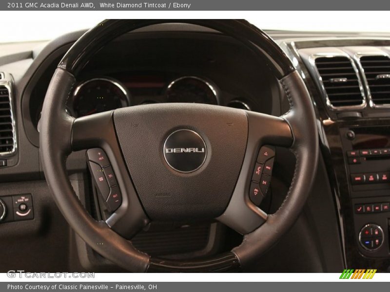 White Diamond Tintcoat / Ebony 2011 GMC Acadia Denali AWD