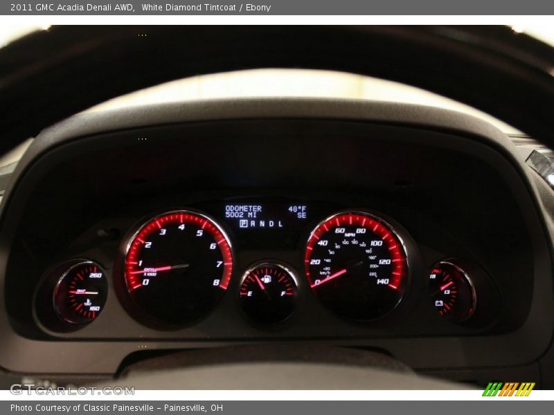 White Diamond Tintcoat / Ebony 2011 GMC Acadia Denali AWD