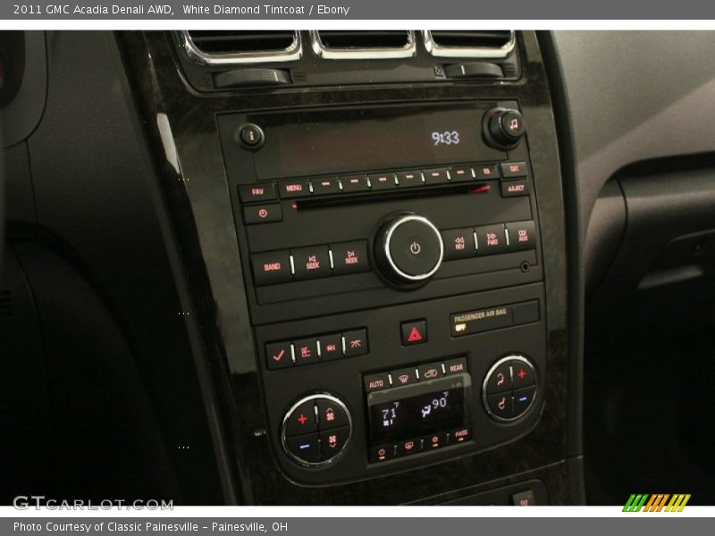 White Diamond Tintcoat / Ebony 2011 GMC Acadia Denali AWD