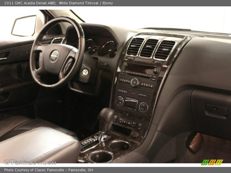 White Diamond Tintcoat / Ebony 2011 GMC Acadia Denali AWD