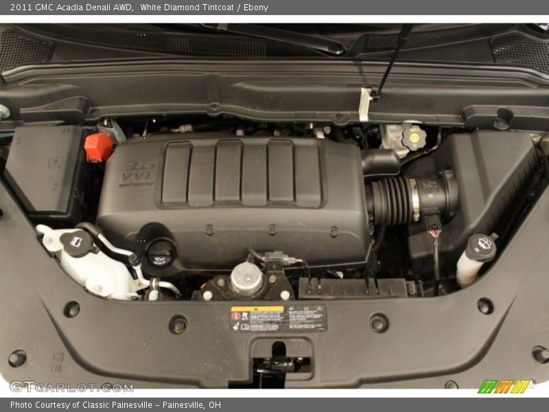 White Diamond Tintcoat / Ebony 2011 GMC Acadia Denali AWD