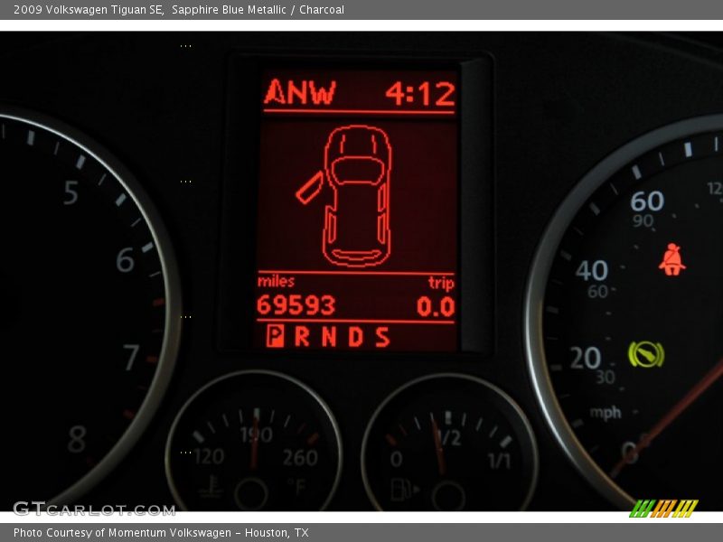 Sapphire Blue Metallic / Charcoal 2009 Volkswagen Tiguan SE