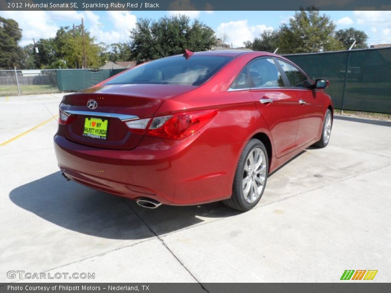 Sparkling Ruby Red / Black 2012 Hyundai Sonata SE