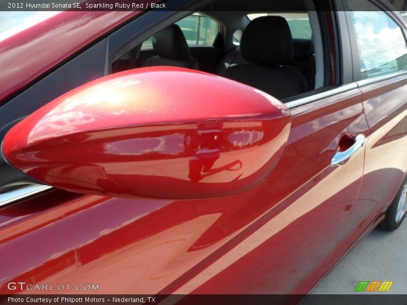 Sparkling Ruby Red / Black 2012 Hyundai Sonata SE