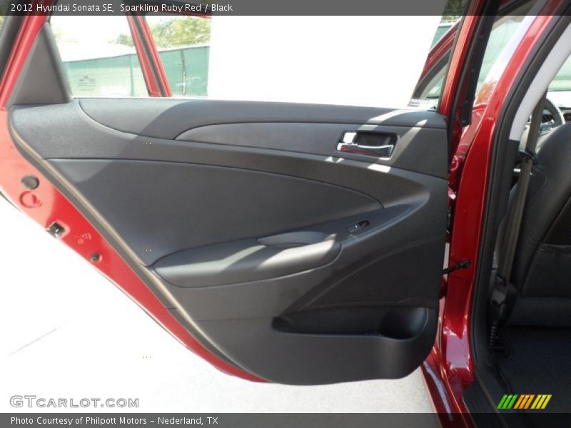 Sparkling Ruby Red / Black 2012 Hyundai Sonata SE