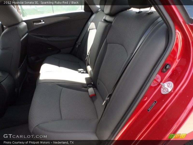 Sparkling Ruby Red / Black 2012 Hyundai Sonata SE