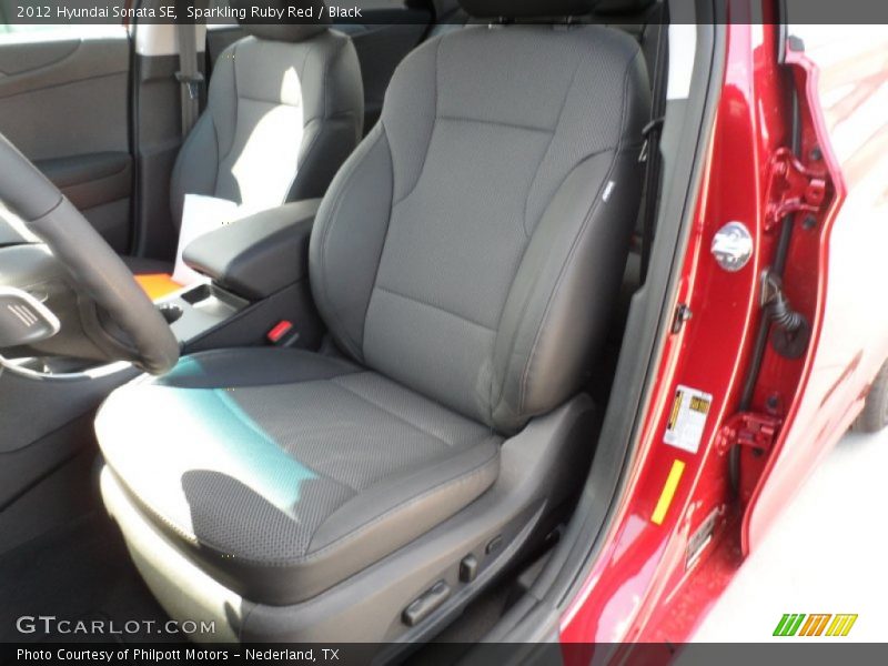 Sparkling Ruby Red / Black 2012 Hyundai Sonata SE
