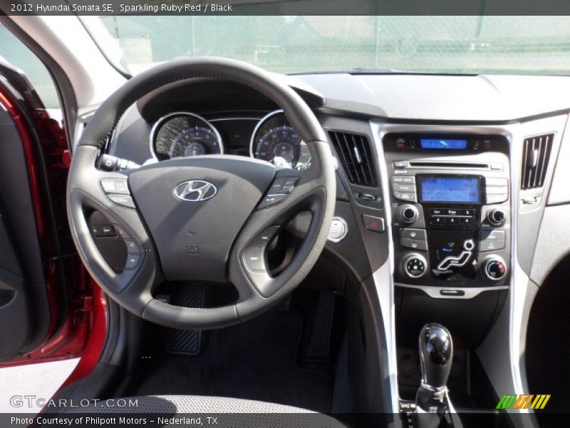 Sparkling Ruby Red / Black 2012 Hyundai Sonata SE