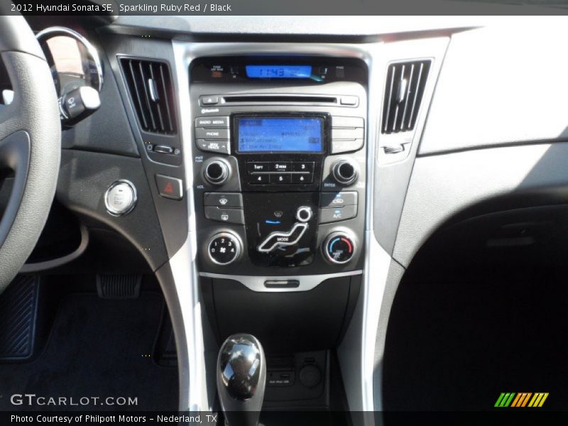 Sparkling Ruby Red / Black 2012 Hyundai Sonata SE