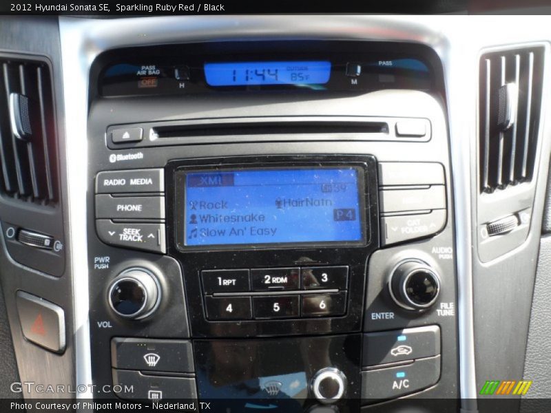Sparkling Ruby Red / Black 2012 Hyundai Sonata SE