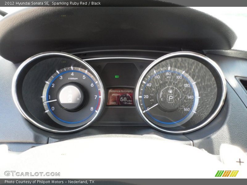 Sparkling Ruby Red / Black 2012 Hyundai Sonata SE