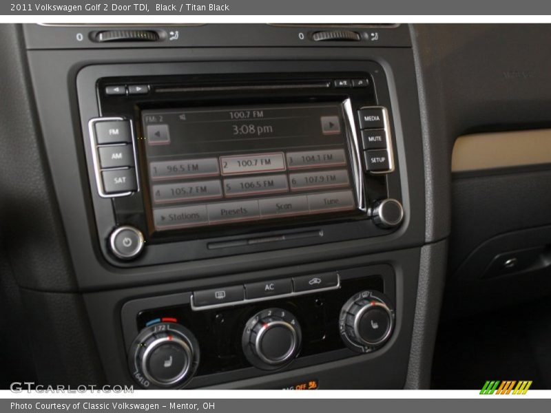 Controls of 2011 Golf 2 Door TDI