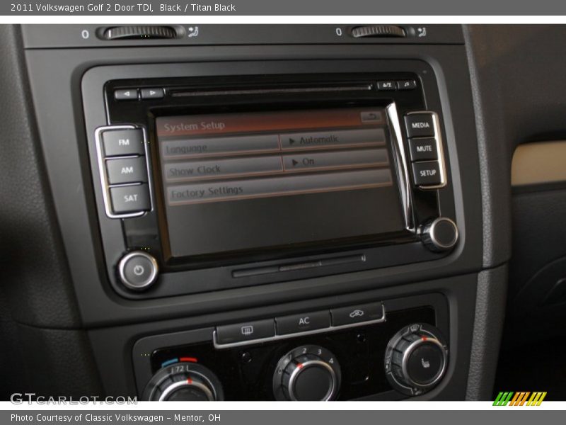Black / Titan Black 2011 Volkswagen Golf 2 Door TDI