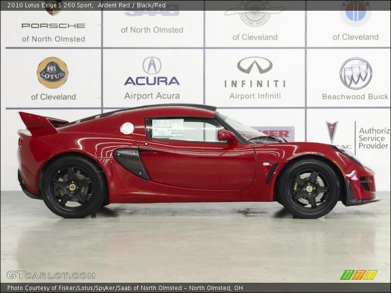 Ardent Red / Black/Red 2010 Lotus Exige S 260 Sport