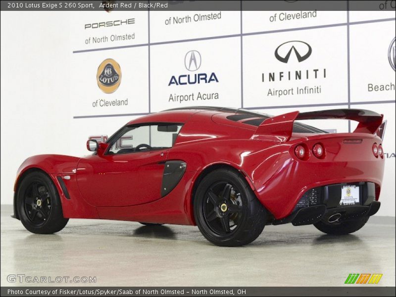 Ardent Red / Black/Red 2010 Lotus Exige S 260 Sport