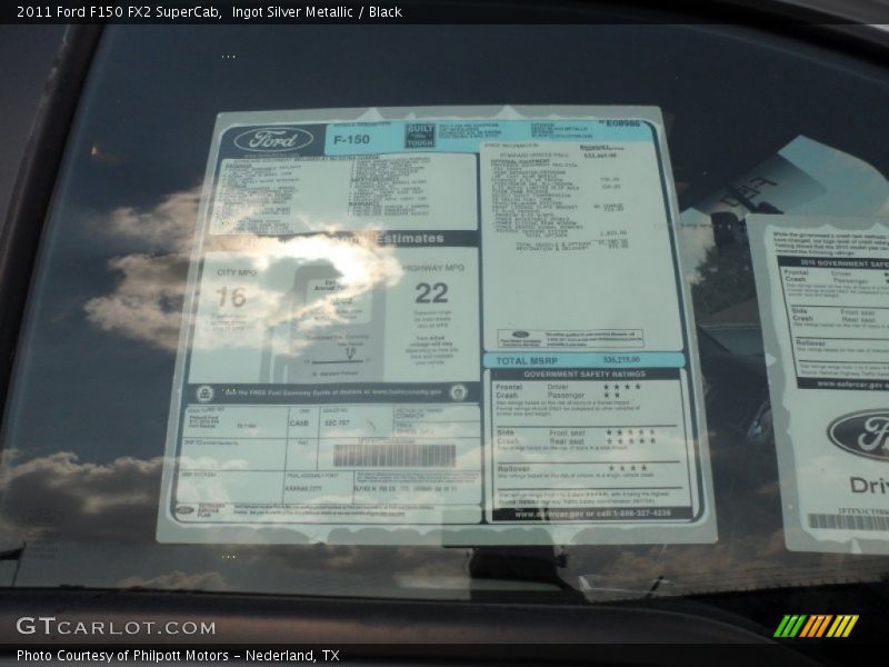  2011 F150 FX2 SuperCab Window Sticker