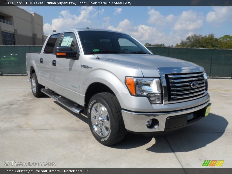 Ingot Silver Metallic / Steel Gray 2011 Ford F150 Texas Edition SuperCrew