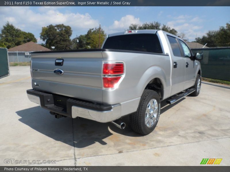 Ingot Silver Metallic / Steel Gray 2011 Ford F150 Texas Edition SuperCrew