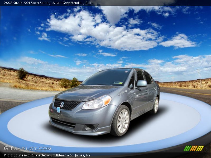 Azure Grey Metallic / Black 2008 Suzuki SX4 Sport Sedan