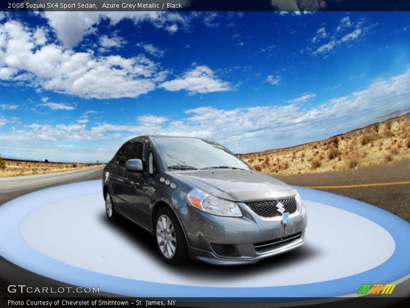 Azure Grey Metallic / Black 2008 Suzuki SX4 Sport Sedan