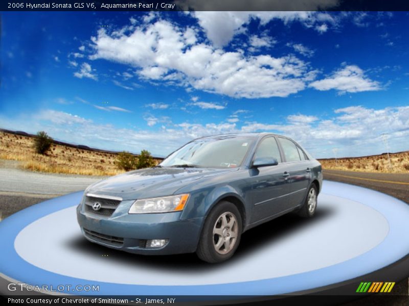 Aquamarine Pearl / Gray 2006 Hyundai Sonata GLS V6