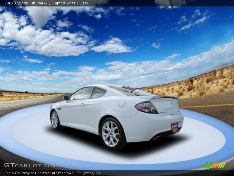 Captiva White / Black 2007 Hyundai Tiburon GT