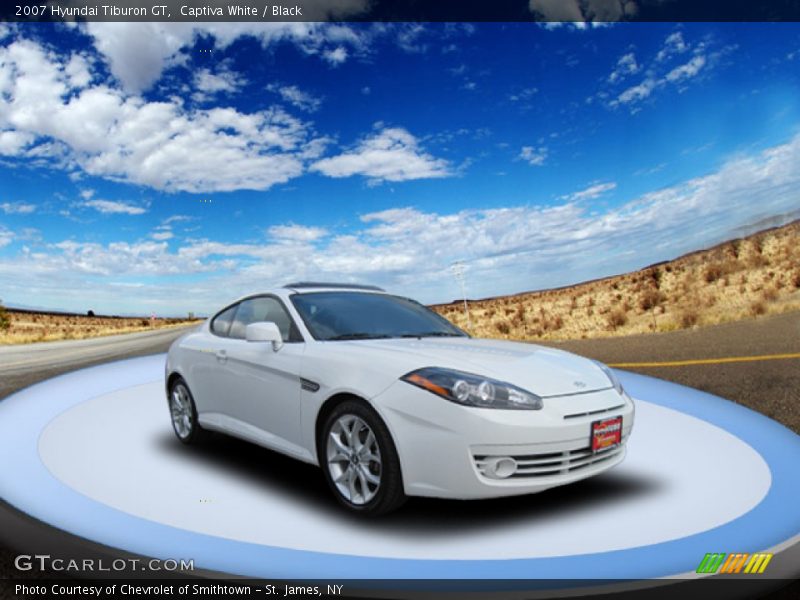 Captiva White / Black 2007 Hyundai Tiburon GT