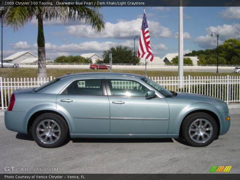 Clearwater Blue Pearl / Dark Khaki/Light Graystone 2009 Chrysler 300 Touring