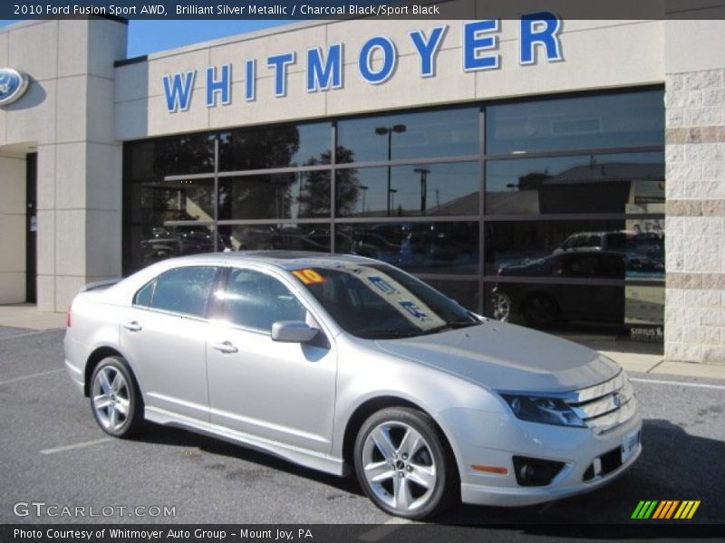 Brilliant Silver Metallic / Charcoal Black/Sport Black 2010 Ford Fusion Sport AWD