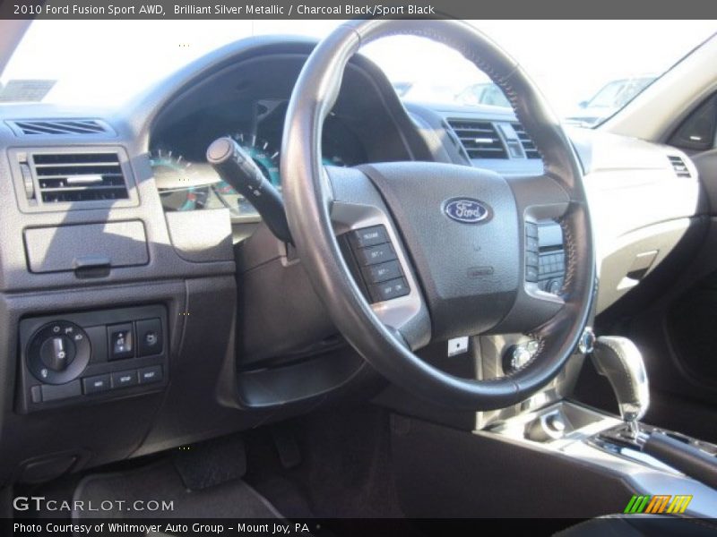 Brilliant Silver Metallic / Charcoal Black/Sport Black 2010 Ford Fusion Sport AWD