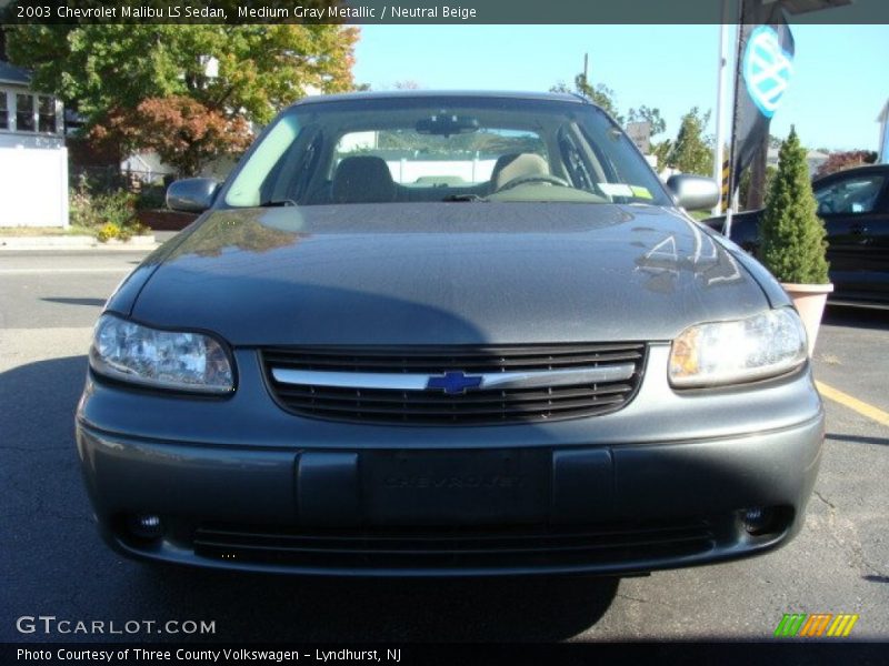 Medium Gray Metallic / Neutral Beige 2003 Chevrolet Malibu LS Sedan