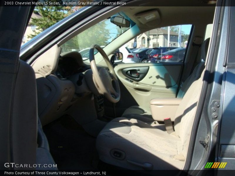 Medium Gray Metallic / Neutral Beige 2003 Chevrolet Malibu LS Sedan