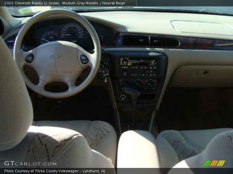 Medium Gray Metallic / Neutral Beige 2003 Chevrolet Malibu LS Sedan