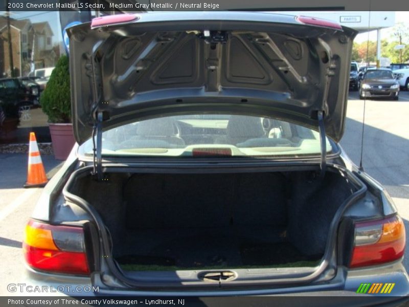 Medium Gray Metallic / Neutral Beige 2003 Chevrolet Malibu LS Sedan